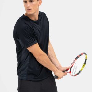 122453. Remera Combinada Degrade Negro