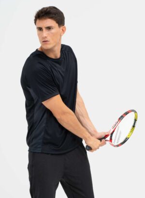 122453. Remera Combinada Degrade Negro