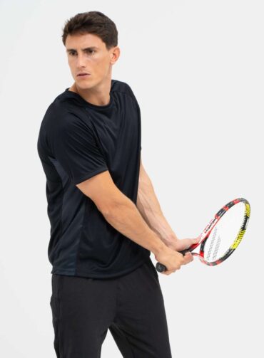 122453. Remera Combinada Degrade Negro