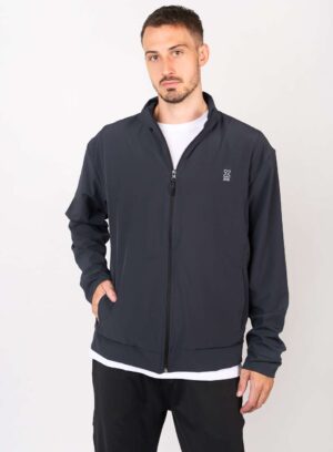 323222. Campera de Microfibra Gris Topo