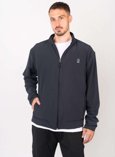 323222. Campera de Microfibra Gris Topo