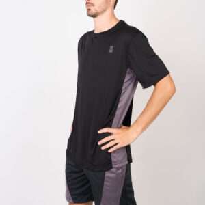 121756. Remera Double Negra con Gris