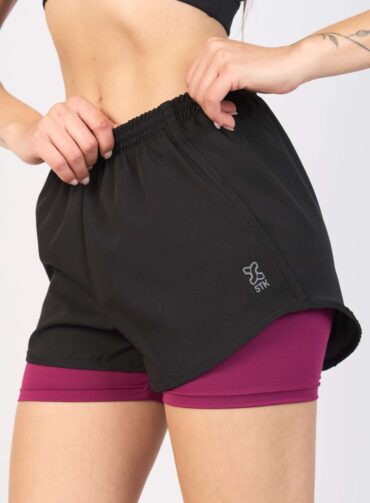 426904. Short Micro con Calza Negro con Berry