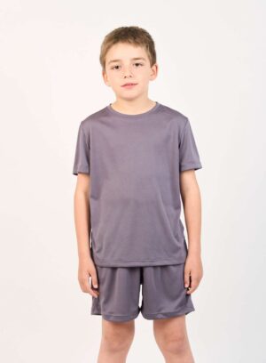 121101. Remera Set Unisex Niño Gris Topo