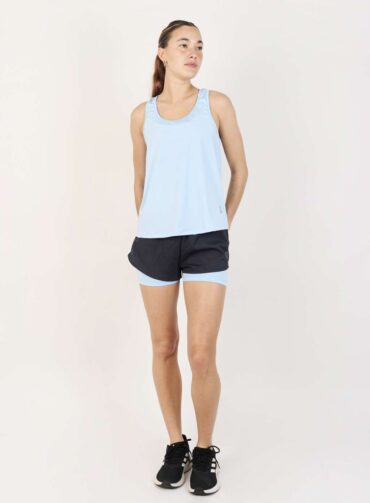 426904. Short Micro con Calza Gris Topo con Celeste