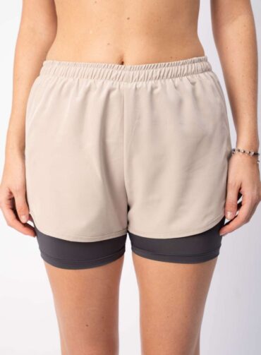 426904. Short Micro Arena con Calza Gris topo
