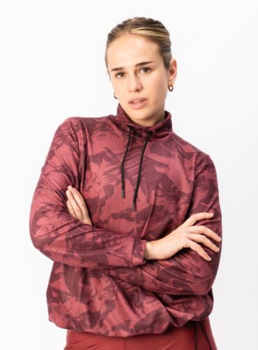 323247. Buzo Polar Estampado Ruby Malbec
