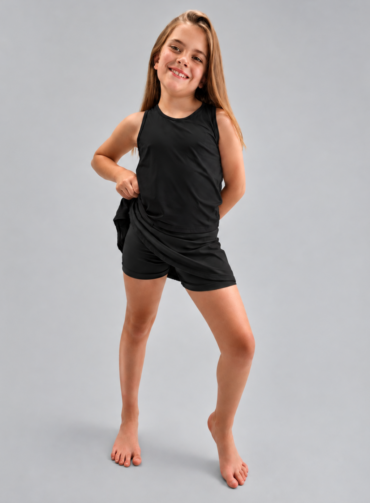 429101. Pollera con Calza Sprint Negro